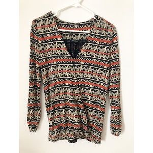 Lucky Brand Linen Blend Top